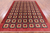 Gabbeh Hand Knotted Area Rug - 6' 8" X 9' 4" - Golden Nile