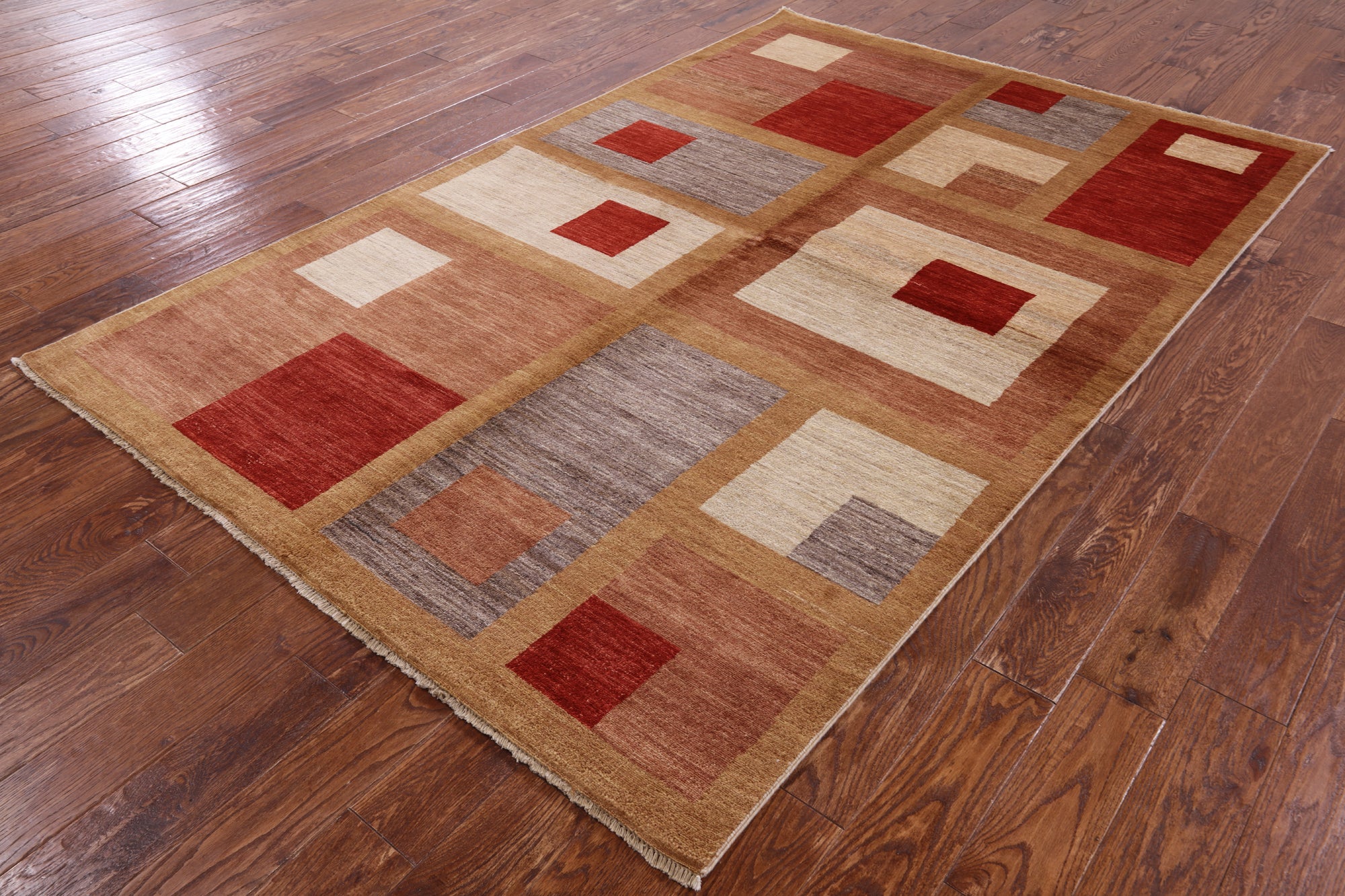 Persian Gabbeh Hand Knotted Wool Rug - 5' 7" X 8' 6" - Golden Nile