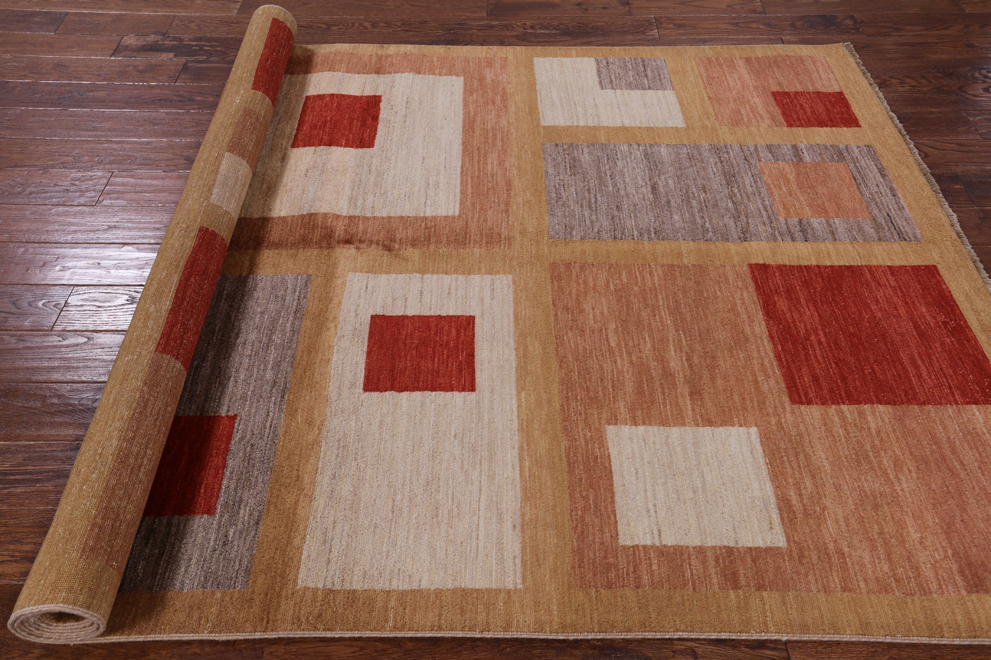 Persian Gabbeh Hand Knotted Wool Rug - 5' 7" X 8' 6" - Golden Nile