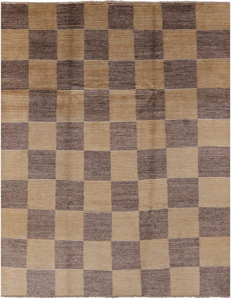 Persian Gabbeh Handmade Wool Area Rug - 8' 2" X 10' 5" - Golden Nile