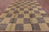 Persian Gabbeh Handmade Wool Area Rug - 8' 2" X 10' 5" - Golden Nile
