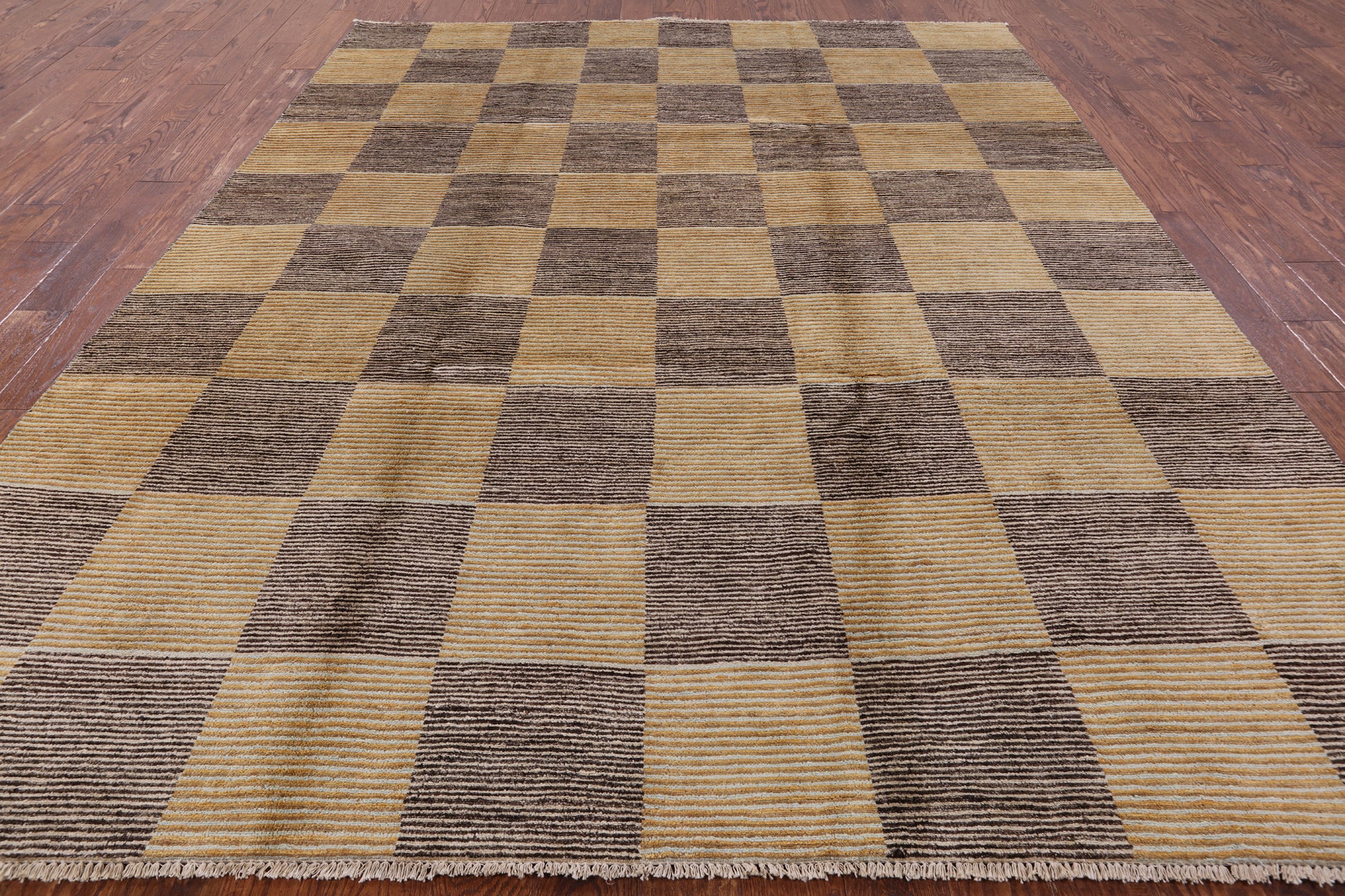 Persian Gabbeh Handmade Wool Area Rug - 8' 2" X 10' 5" - Golden Nile