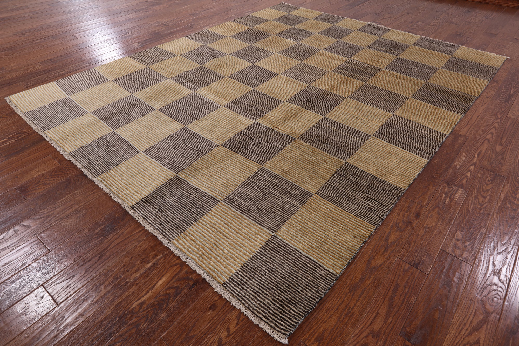 Persian Gabbeh Handmade Wool Area Rug - 8' 2" X 10' 5" - Golden Nile