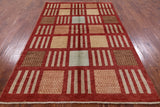Tribal Gabbeh Handmade Wool Rug - 5' 8" X 8' 7" - Golden Nile