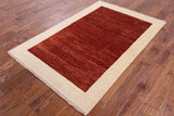 4 X 6 Hand Knotted Gabbeh Area Rug - Golden Nile