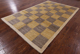 Persian Gabbeh Hand Knotted Wool Rug - 6' 6" X 10' 3" - Golden Nile