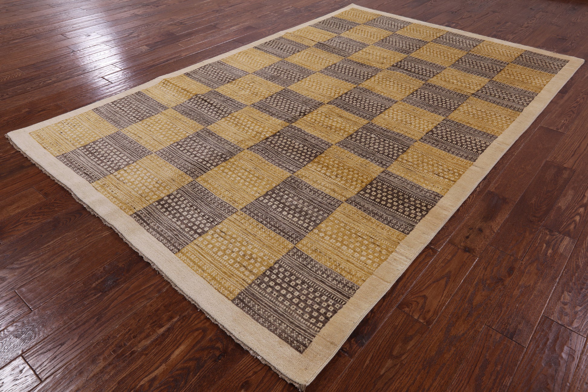 Persian Gabbeh Hand Knotted Wool Rug - 6' 6" X 10' 3" - Golden Nile