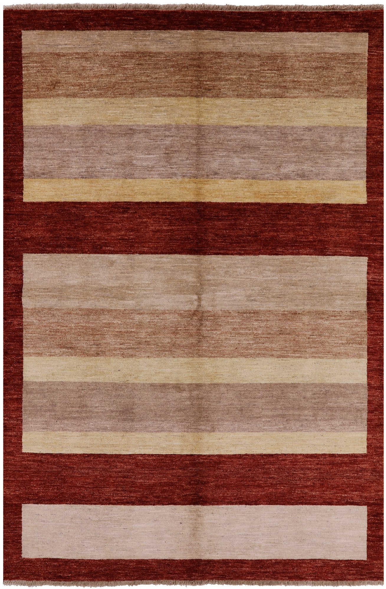 Persian Gabbeh Handmade Wool Area Rug - 6' 1" X 9' 2" - Golden Nile