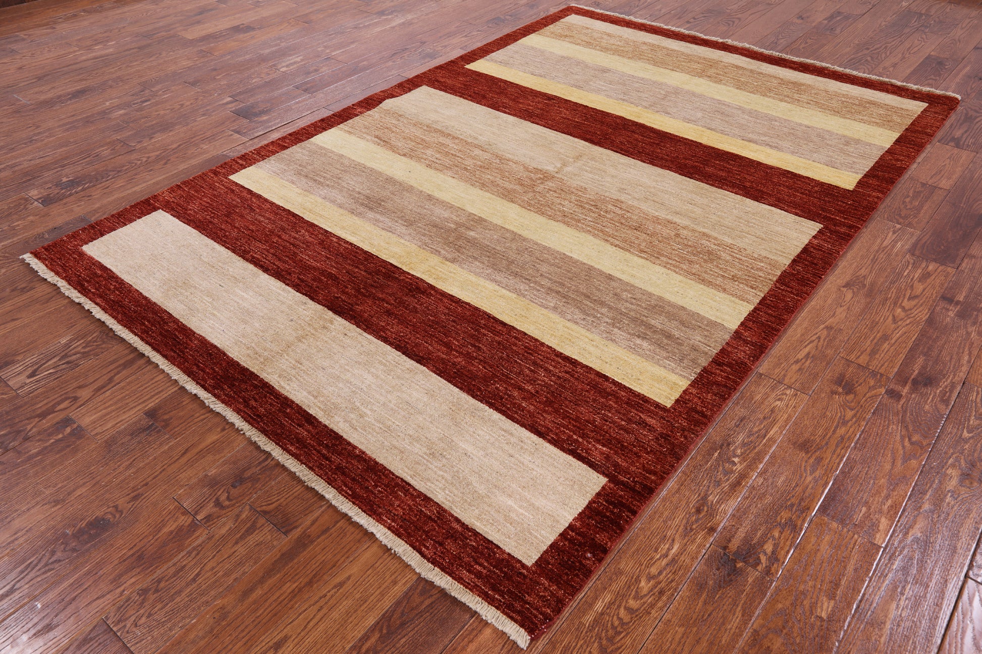 Persian Gabbeh Handmade Wool Area Rug - 6' 1" X 9' 2" - Golden Nile
