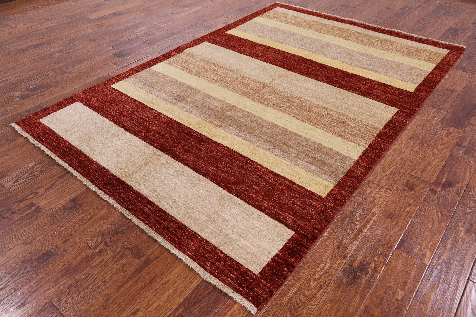 Persian Gabbeh Handmade Wool Area Rug - 6' 1" X 9' 2" - Golden Nile