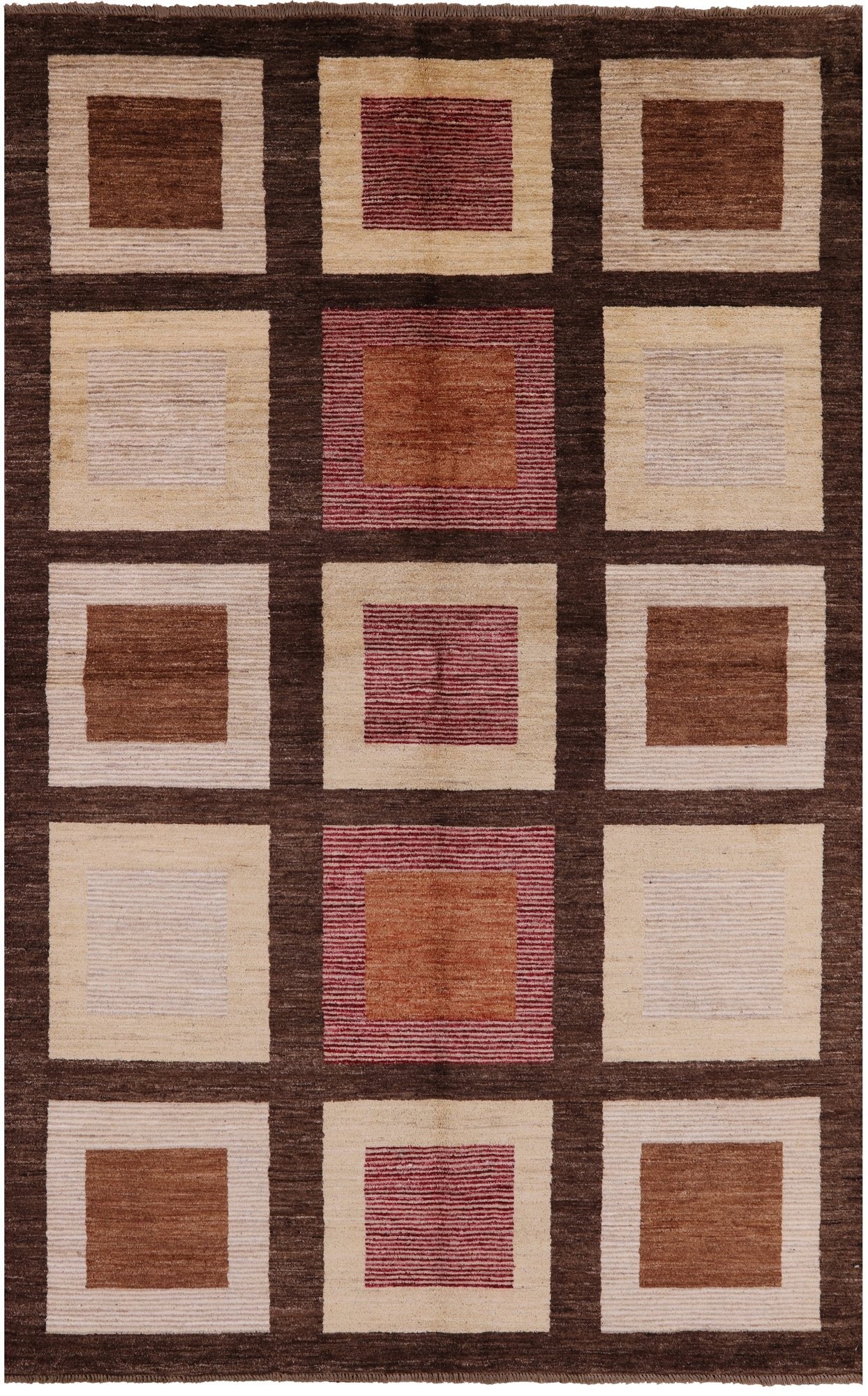 Persian Gabbeh Hand Knotted Wool Rug - 5' 8" X 8' 10" - Golden Nile