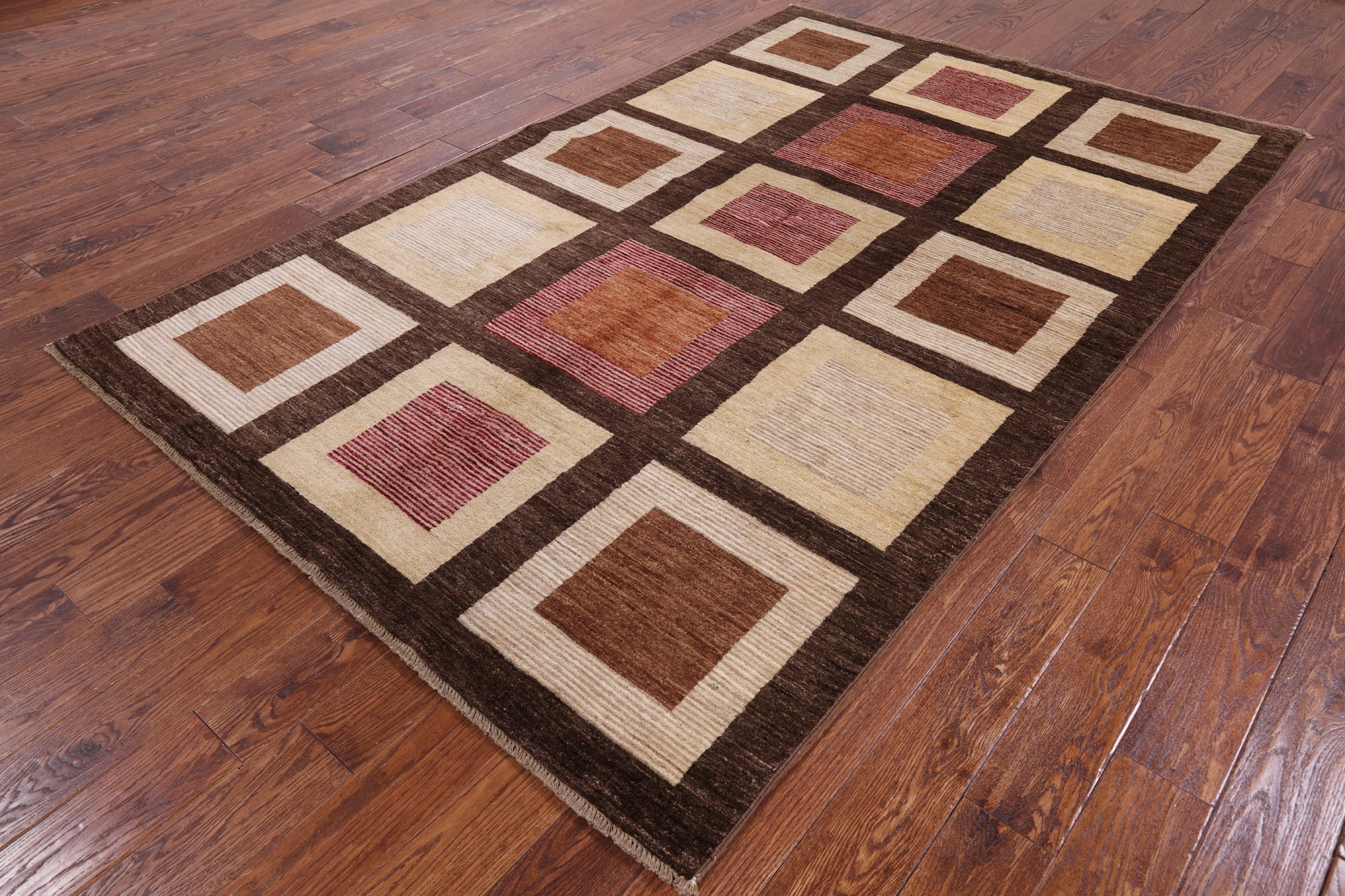 Persian Gabbeh Hand Knotted Wool Rug - 5' 8" X 8' 10" - Golden Nile