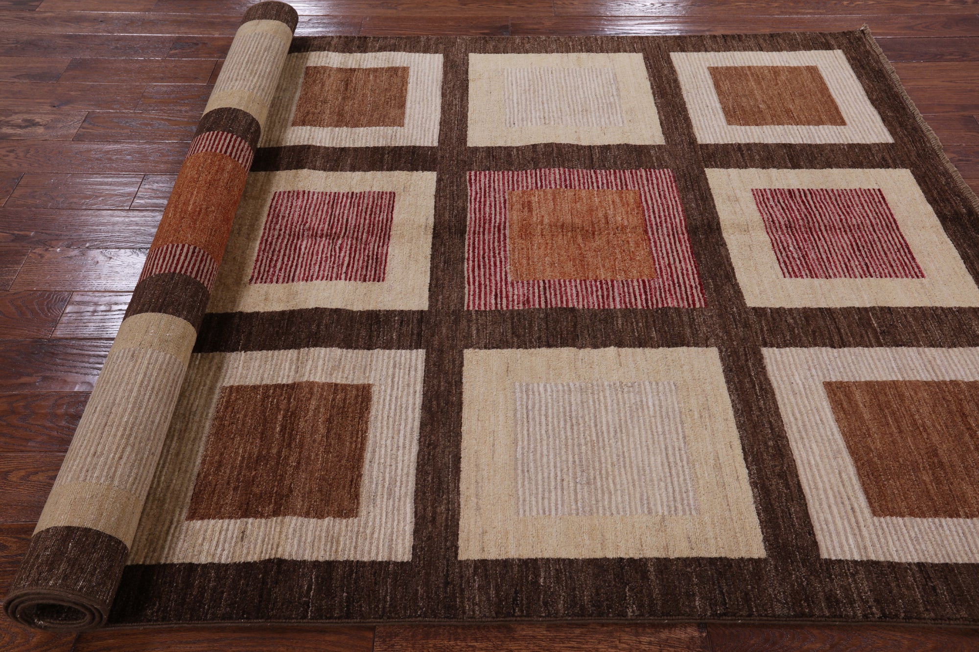 Persian Gabbeh Hand Knotted Wool Rug - 5' 8" X 8' 10" - Golden Nile