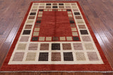 Persian Gabbeh Handmade Wool Area Rug - 5' 6" X 8' 3" - Golden Nile