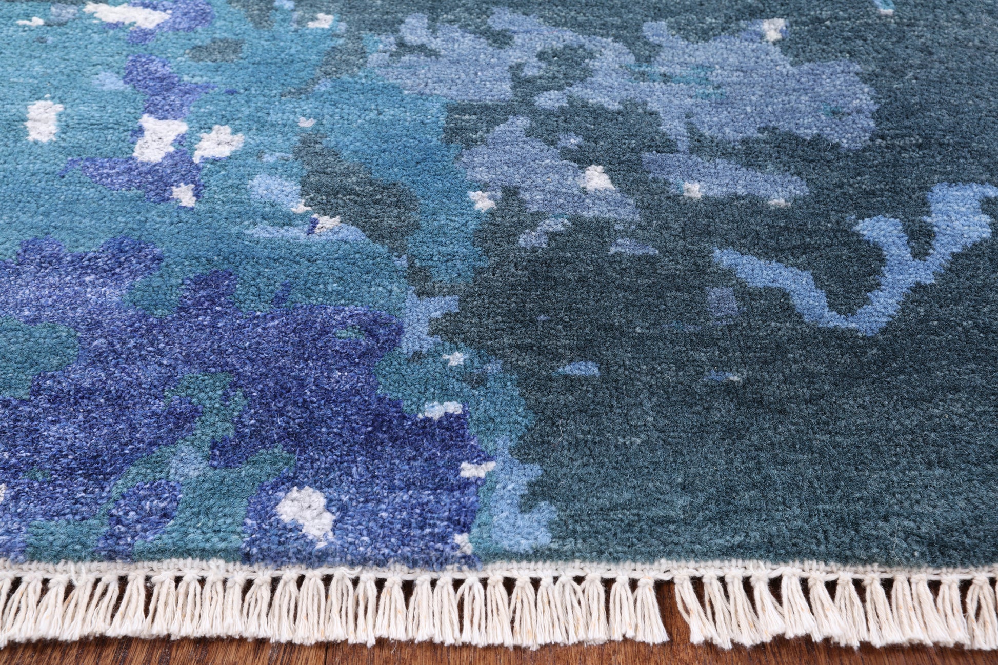 Modern Abstract Hand Knotted Wool & Silk Rug - 9' 2" X 11' 10" - Golden Nile