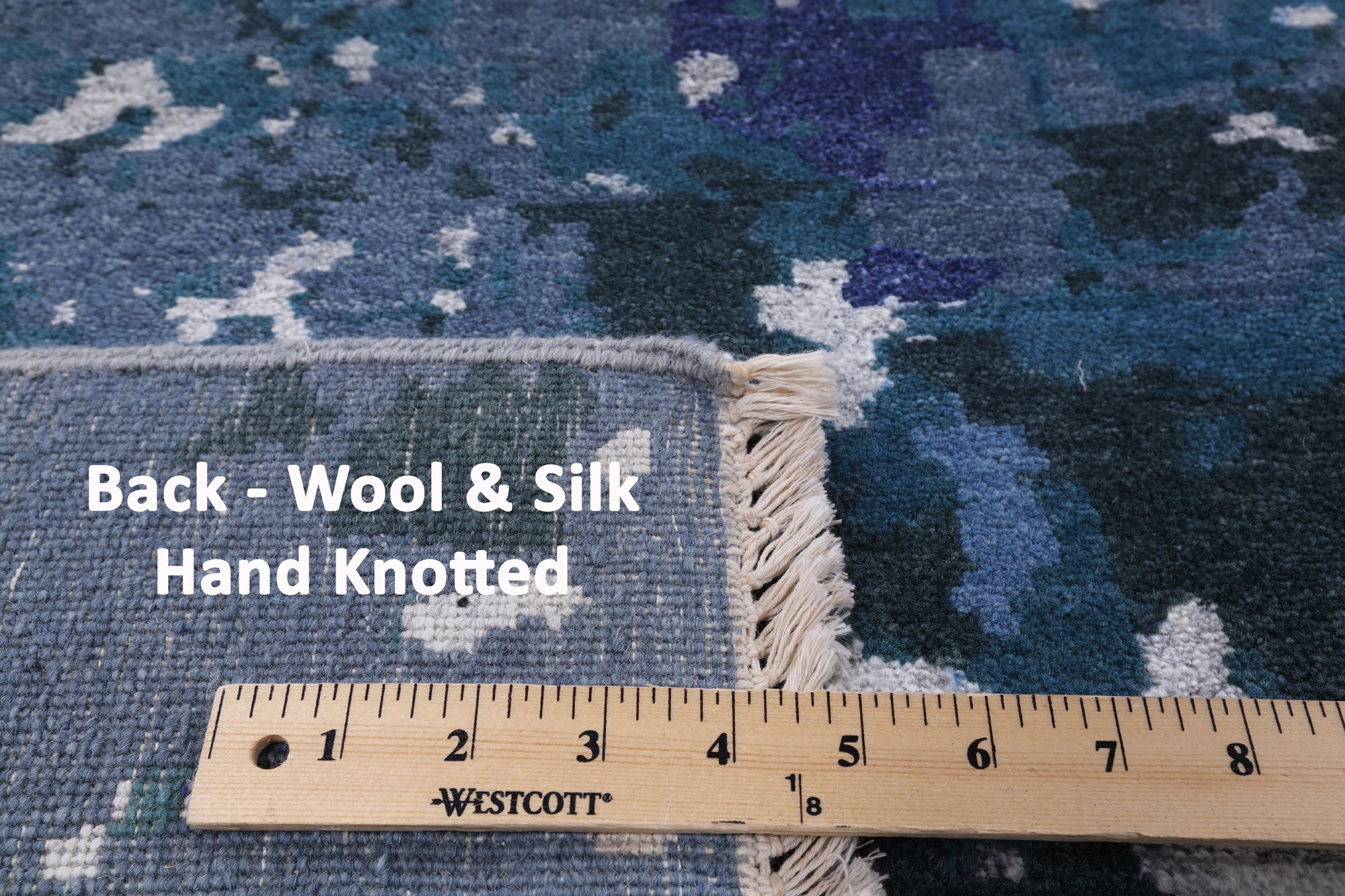 Modern Abstract Hand Knotted Wool & Silk Rug - 9' 2" X 11' 10" - Golden Nile