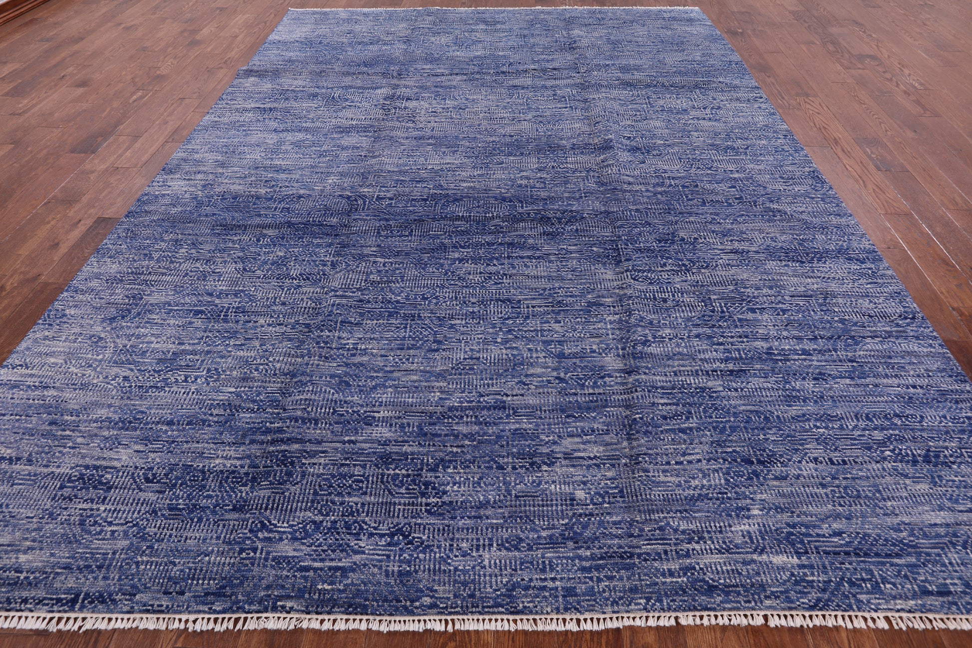 Modern Hand Knotted Wool Rug - 9' 0" X 12' 0" - Golden Nile