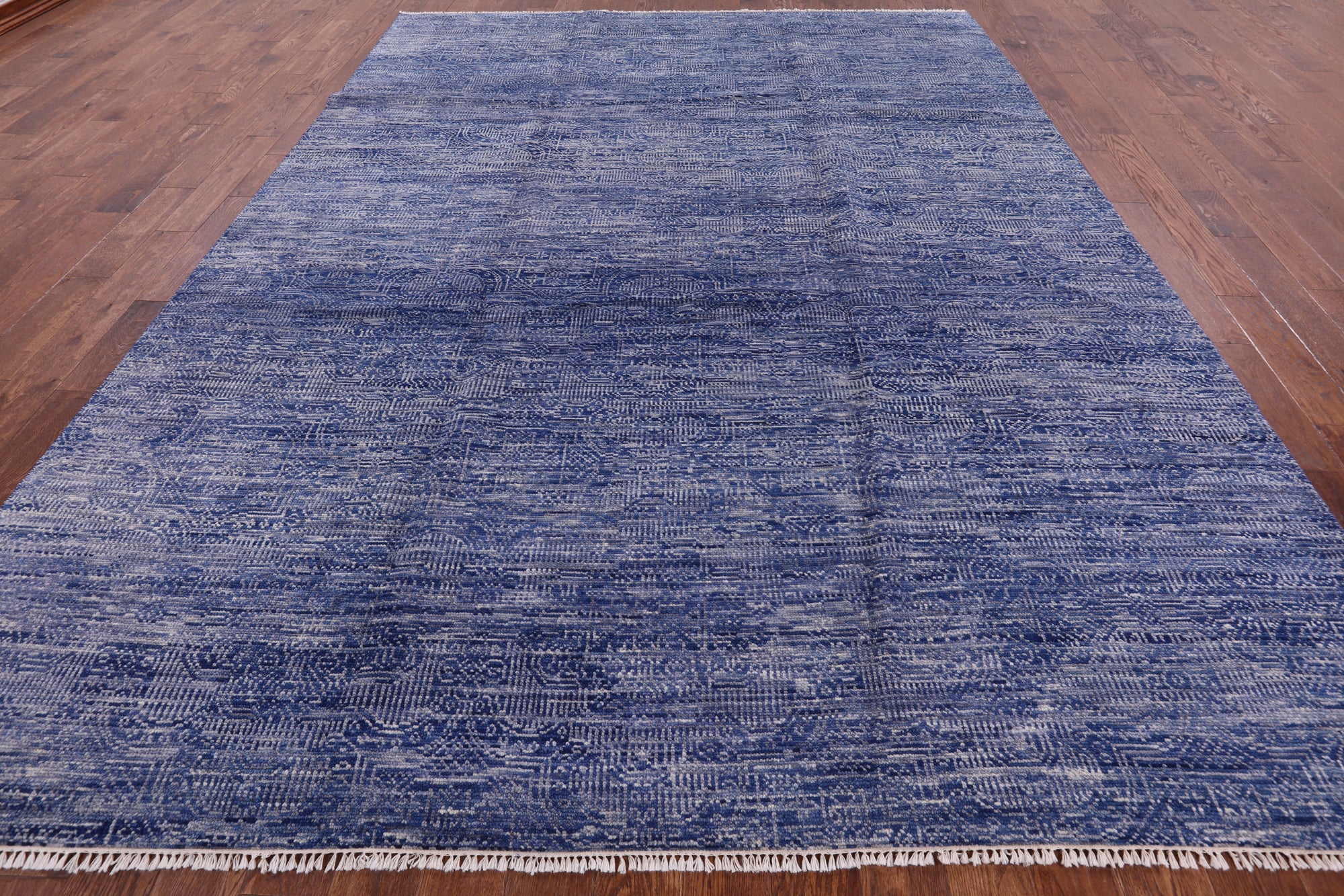 Modern Hand Knotted Wool Rug - 9' 0" X 12' 0" - Golden Nile