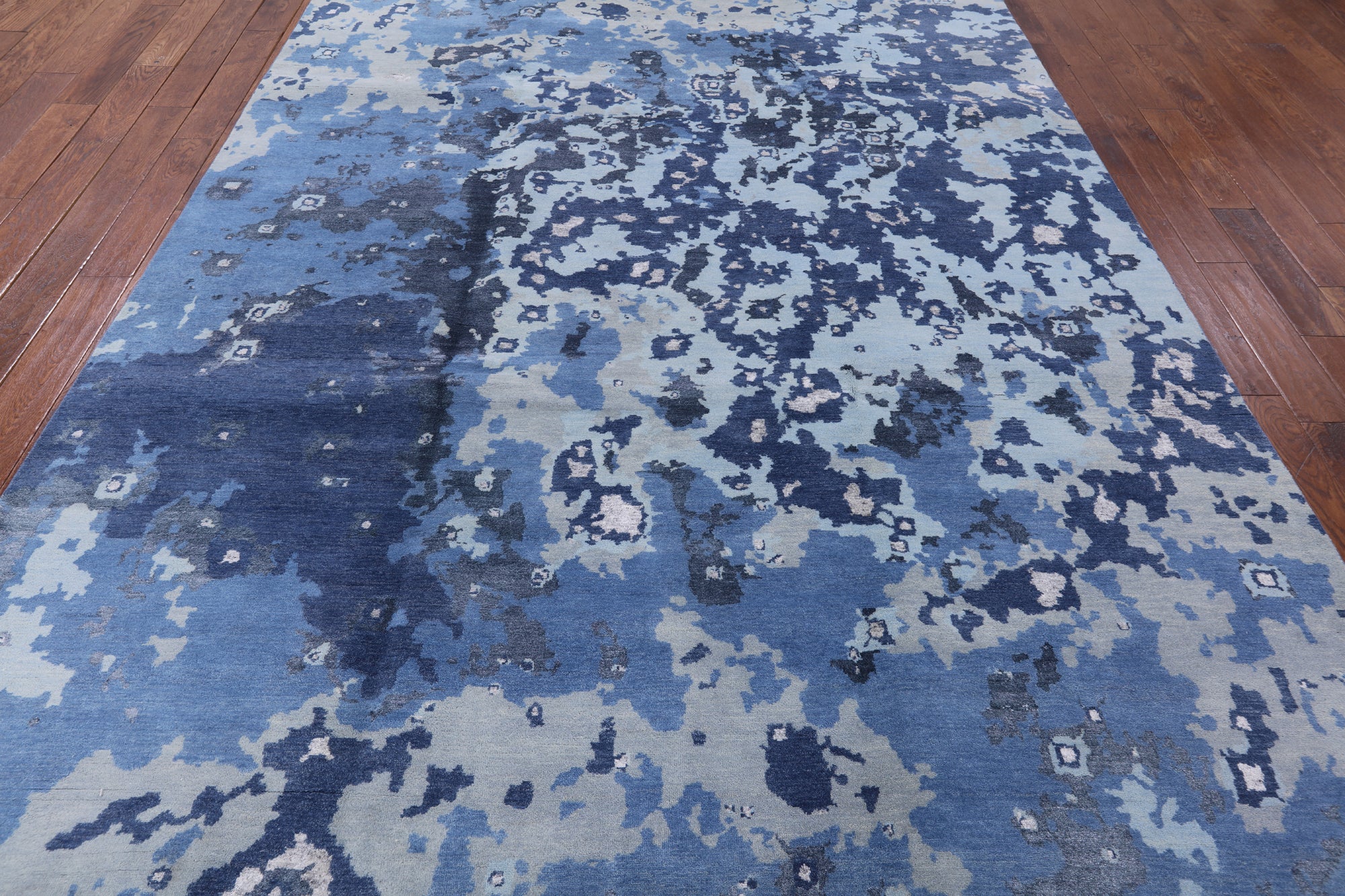 Abstract Hand Knotted Wool & Silk Area Rug - 8' 1" X 10' 2" - Golden Nile