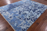 Abstract Hand Knotted Wool & Silk Area Rug - 8' 1" X 10' 2" - Golden Nile