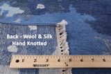 Abstract Hand Knotted Wool & Silk Area Rug - 8' 1" X 10' 2" - Golden Nile