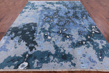 Abstract Hand Knotted Wool & Silk Rug - 8' 1" X 10' 1" - Golden Nile