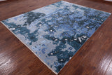 Abstract Hand Knotted Wool & Silk Rug - 8' 1" X 10' 1" - Golden Nile