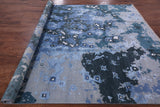 Abstract Hand Knotted Wool & Silk Rug - 8' 1" X 10' 1" - Golden Nile