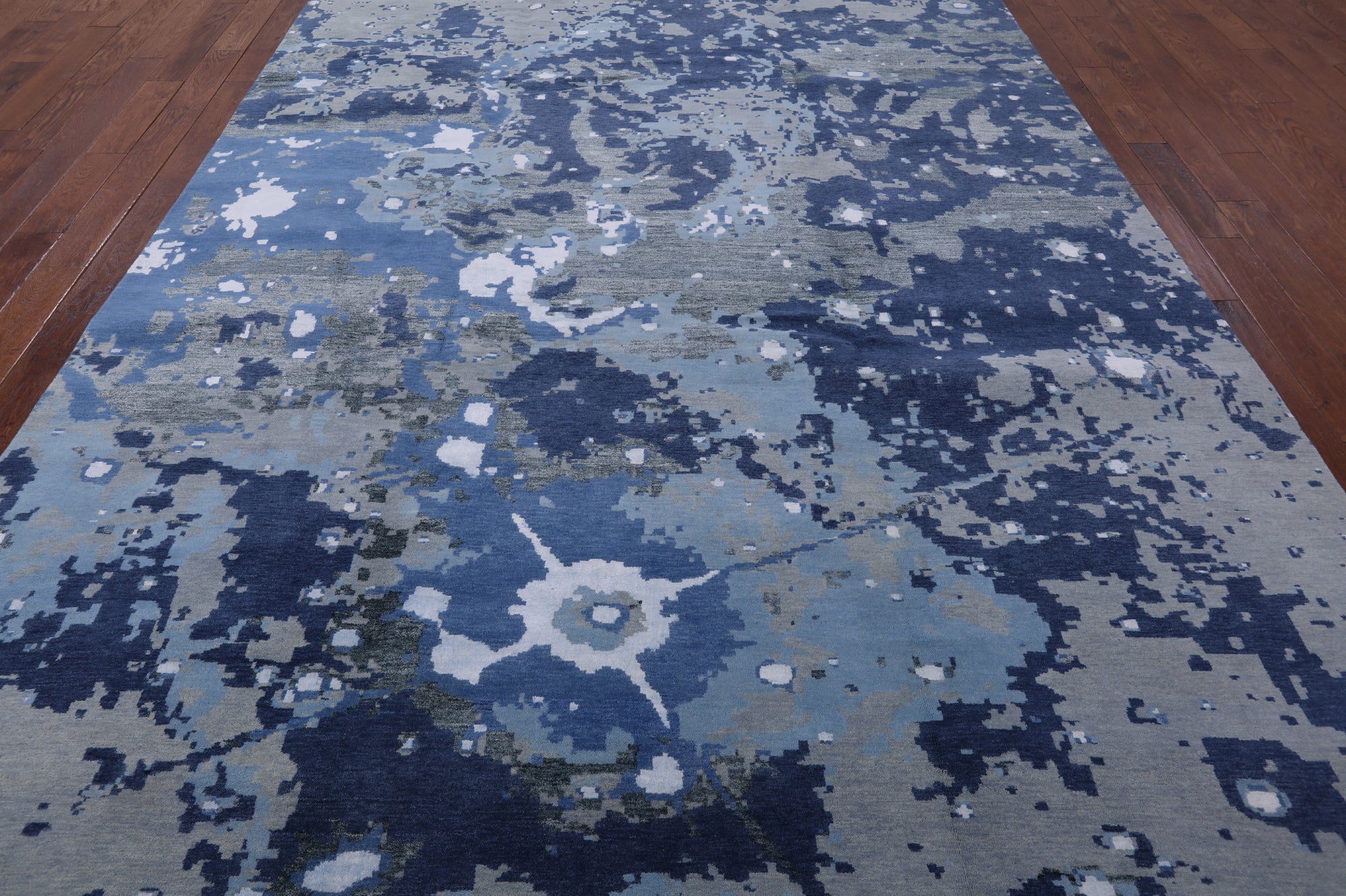 Modern Handmade Wool & Silk Rug - 9' 1" X 12' 1" - Golden Nile