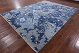 Modern Handmade Wool & Silk Rug - 9' 1" X 12' 1" - Golden Nile