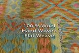 Oriental Kilim Reversible Flat Weave 7 X 10 Area Rug - Golden Nile