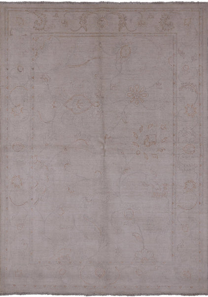 Ivory Peshawar White Wash Handmade Area Rug - 5' 1" X 6' 11" - Golden Nile