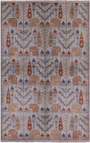 Blue Persian Ziegler Handmade Wool Rug - 6' 0" X 9' 4" - Golden Nile