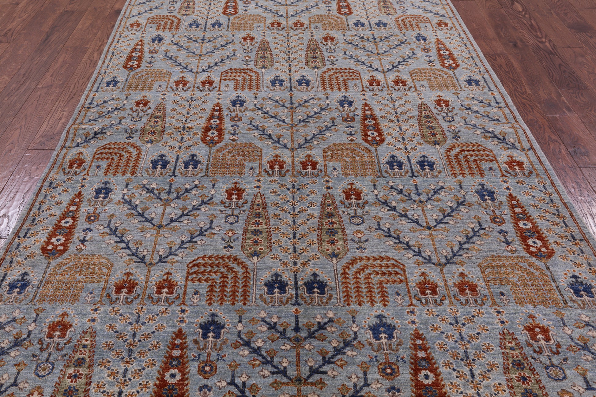 Blue Persian Ziegler Handmade Wool Rug - 6' 0" X 9' 4" - Golden Nile
