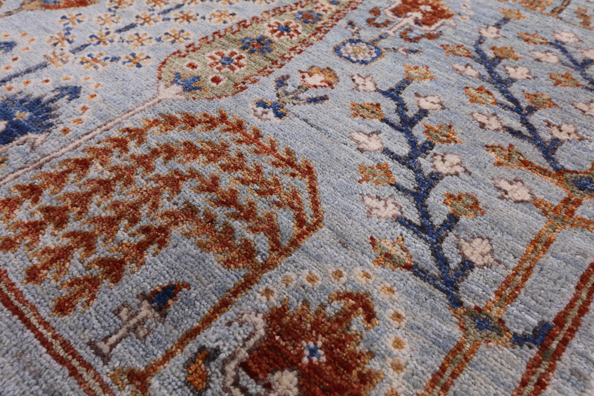 Blue Persian Ziegler Handmade Wool Rug - 6' 0" X 9' 4" - Golden Nile