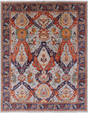 Blue Fine Serapi Handmade Area Rug - 8' 2" X 10' 2" - Golden Nile