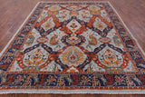 Blue Fine Serapi Handmade Area Rug - 8' 2" X 10' 2" - Golden Nile