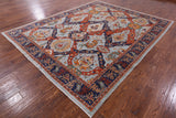 Blue Fine Serapi Handmade Area Rug - 8' 2" X 10' 2" - Golden Nile