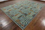 9 X 12 Fine Serapi Handmade Area Rug - Golden Nile