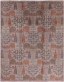 Grey Fine Serapi Hand Knotted Area Rug - 8' 0" X 10' 2" - Golden Nile