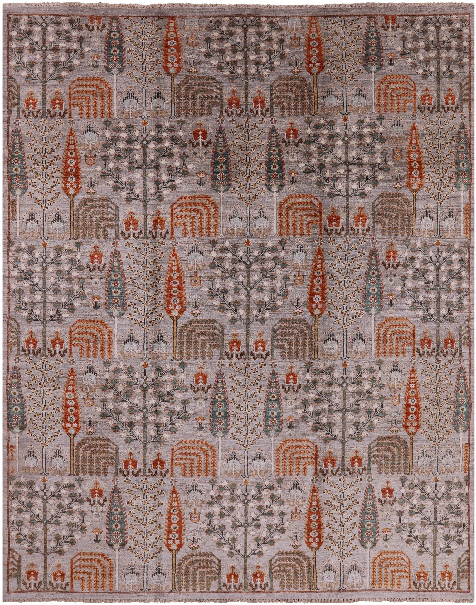 Grey Fine Serapi Hand Knotted Area Rug - 8' 0" X 10' 2" - Golden Nile