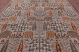 Grey Fine Serapi Hand Knotted Area Rug - 8' 0" X 10' 2" - Golden Nile