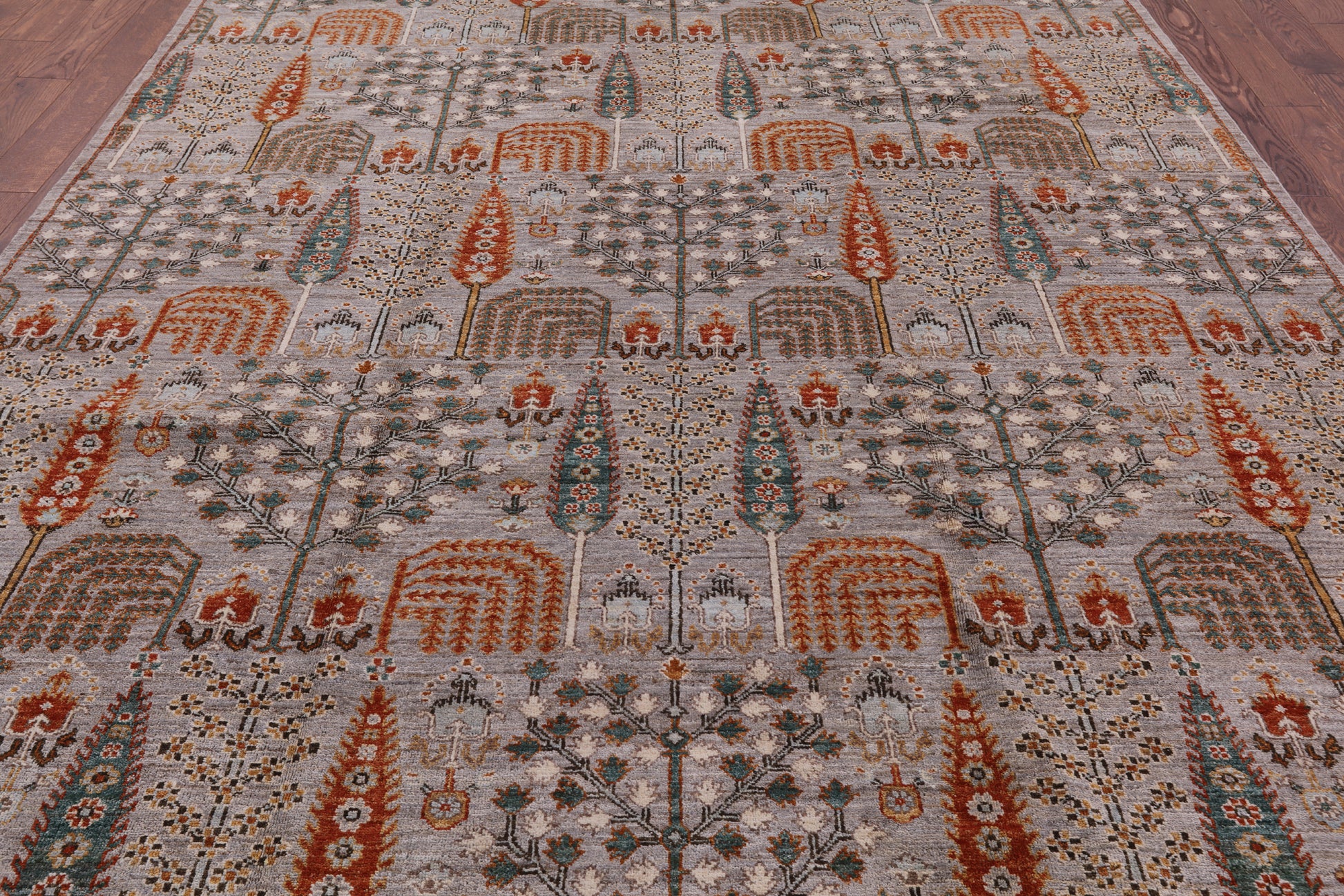 Grey Fine Serapi Hand Knotted Area Rug - 8' 0" X 10' 2" - Golden Nile