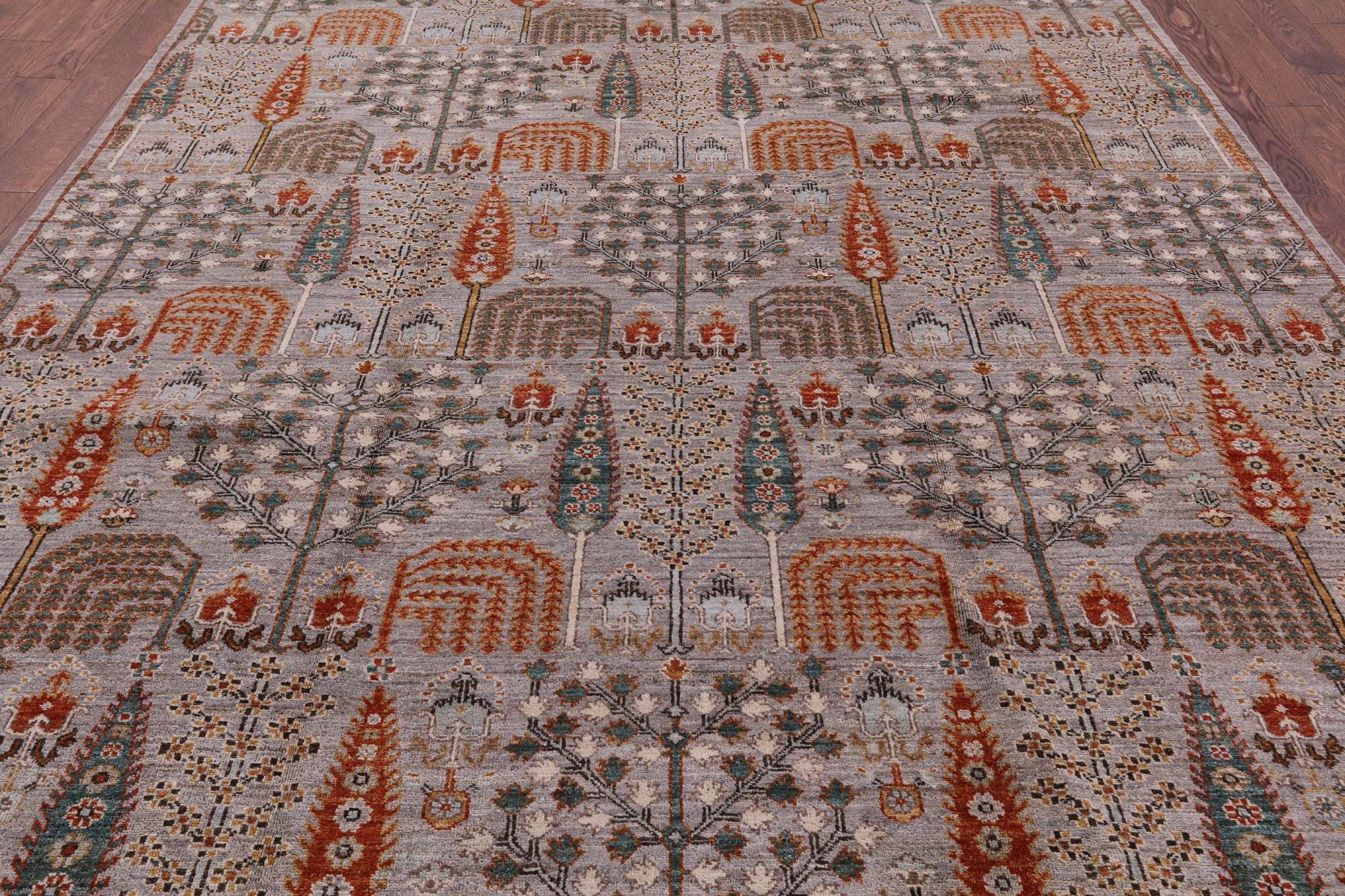 Grey Fine Serapi Hand Knotted Area Rug - 8' 0" X 10' 2" - Golden Nile