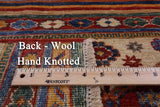 Tribal Khorjin Persian Gabbeh Hand Knotted Area Rug - 4' 1" X 5' 6" - Golden Nile