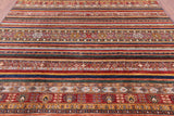 Khorjin Persian Gabbeh Hand Knotted Rug - 8' 3" X 9' 8" - Golden Nile