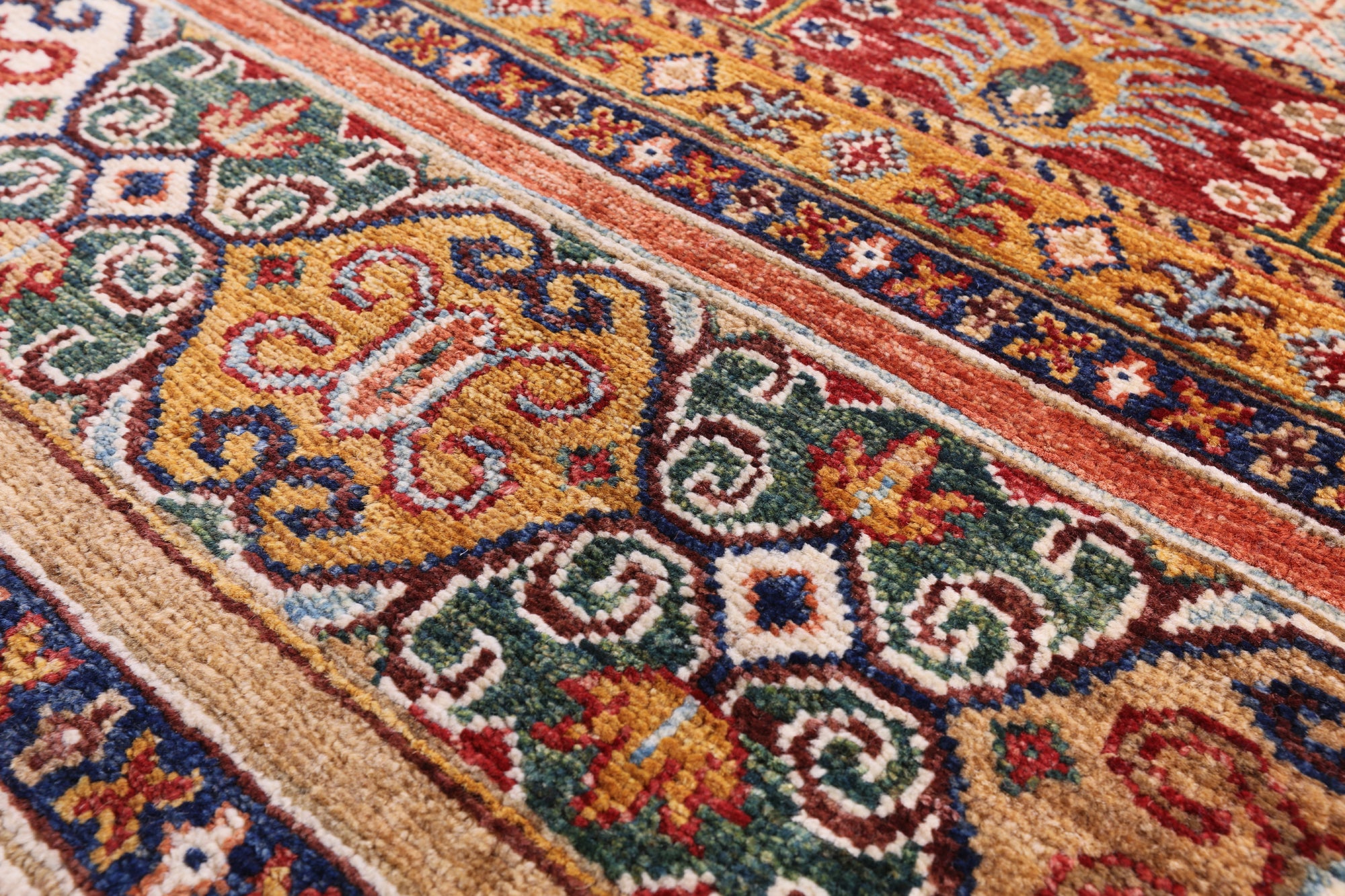 Khorjin Persian Gabbeh Hand Knotted Rug - 8' 3" X 9' 8" - Golden Nile