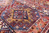 Tribal Khorjin Persian Gabbeh Handmade Wool Rug - 5' 8" X 8' 4" - Golden Nile