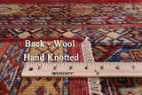 Tribal Khorjin Persian Gabbeh Handmade Wool Rug - 5' 8" X 8' 4" - Golden Nile