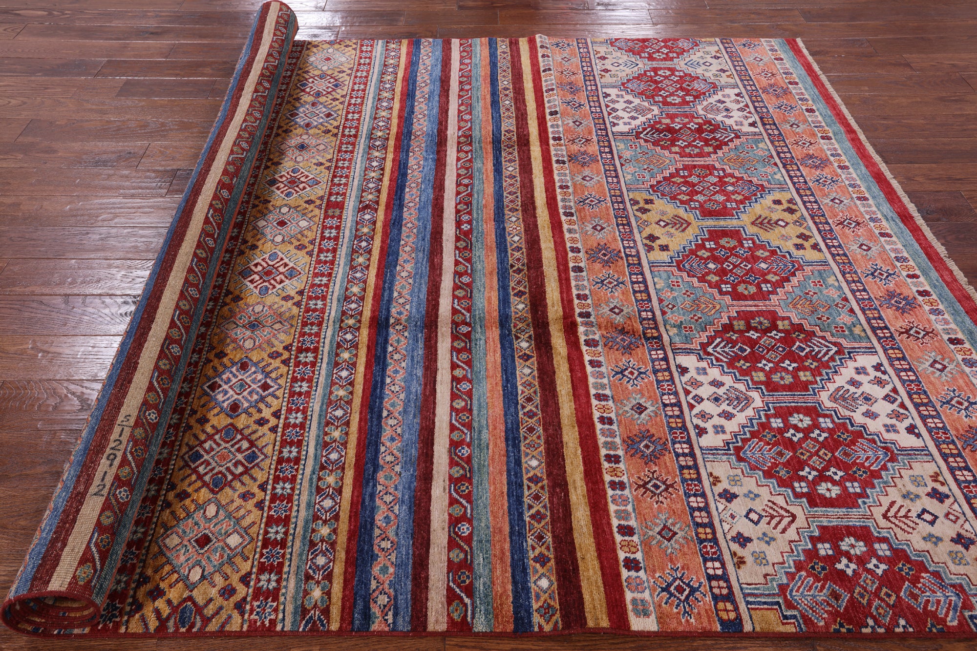 Tribal Khorjin Persian Gabbeh Handmade Area Rug - 6' 10" X 9' 9" - Golden Nile